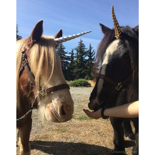 Plush Unicorn Horn for Ponies & Mini Horses (8" Horn)