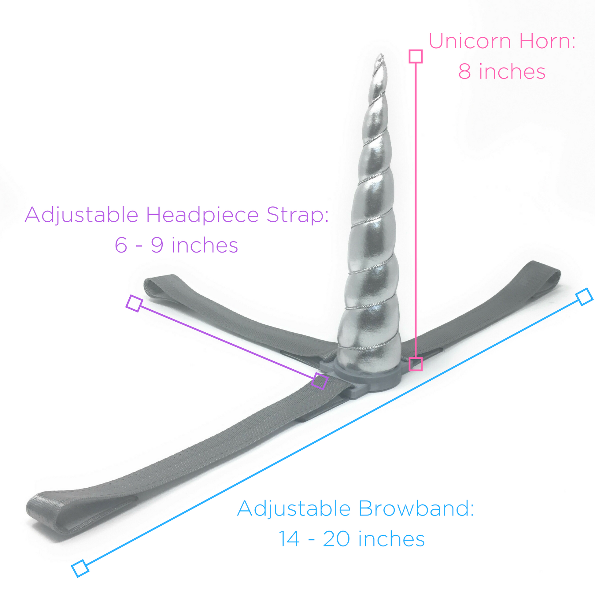 Classic Realistic Unicorn Horn for Horses and Ponies